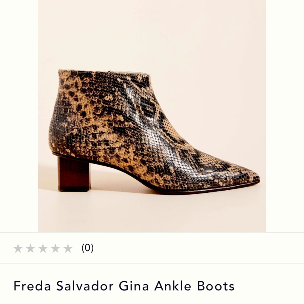 NEW Freda Salvador Gina snakeskin ankle boots 7